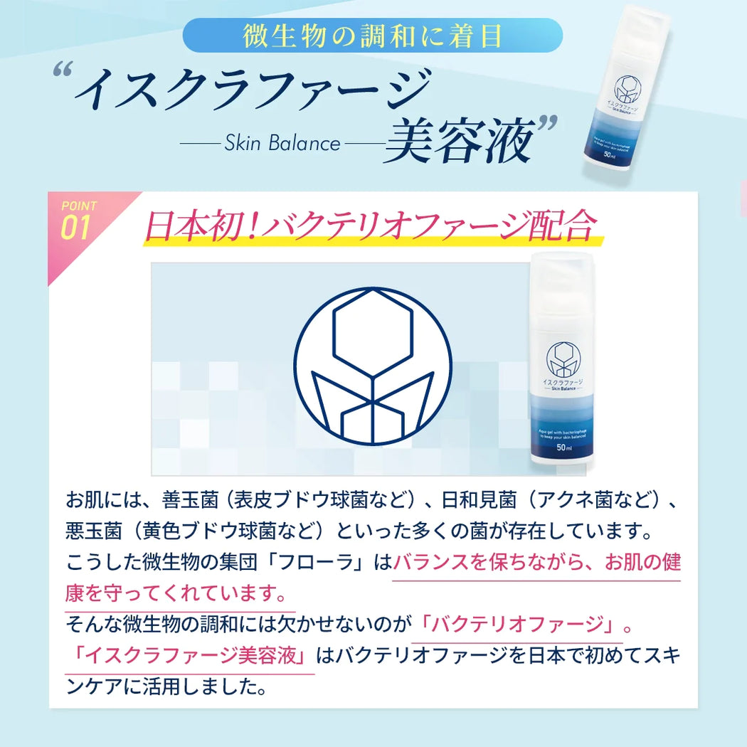 イスクラファージ美容液50ml1本+薬用洗顔料200ml1本— イスクラ イスクラファージ美容液50ml1本+薬用洗顔料200ml1本— イスクラ