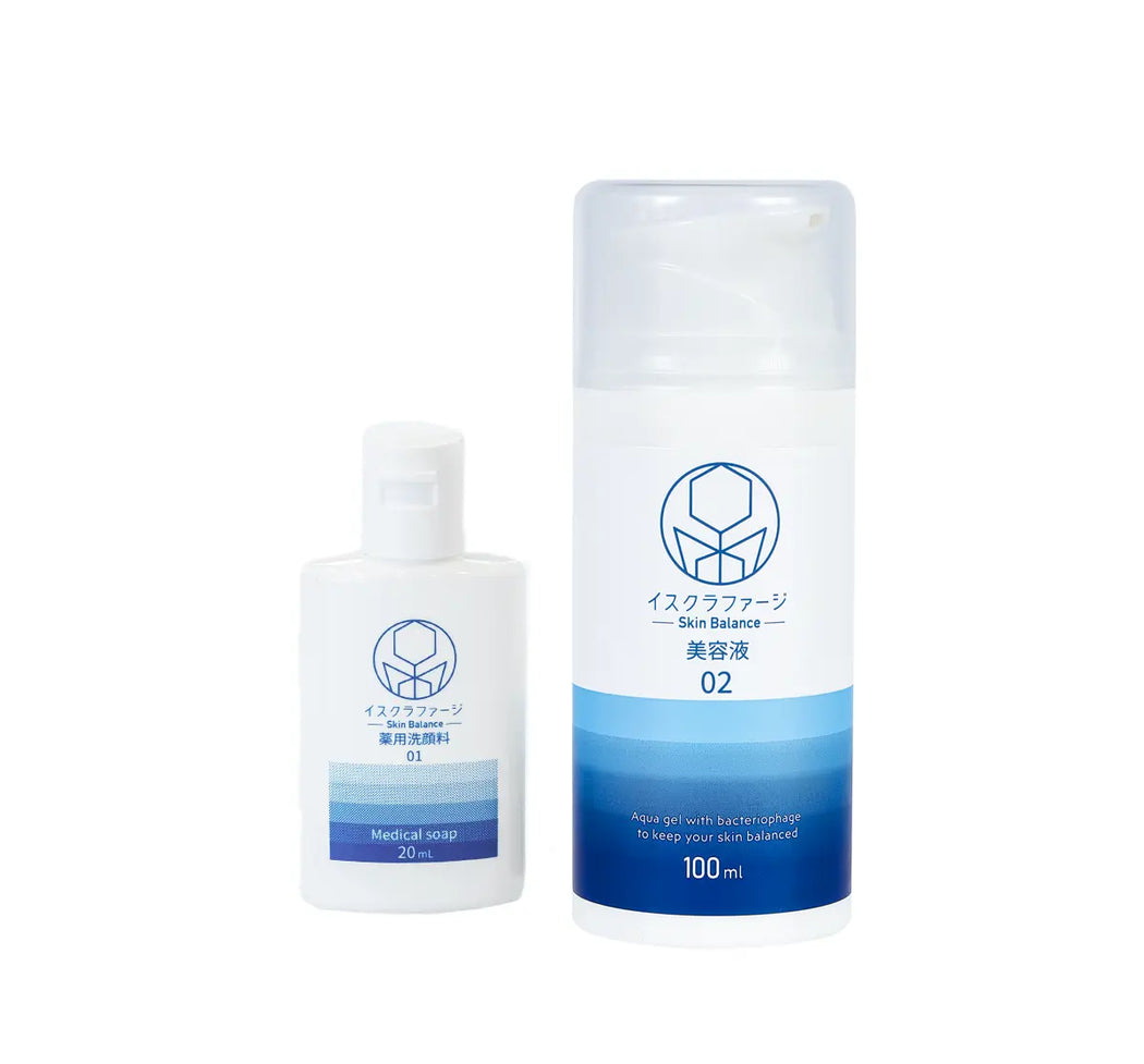 イスクラファージ美容液100ml1本＋薬用洗顔料20ml1本